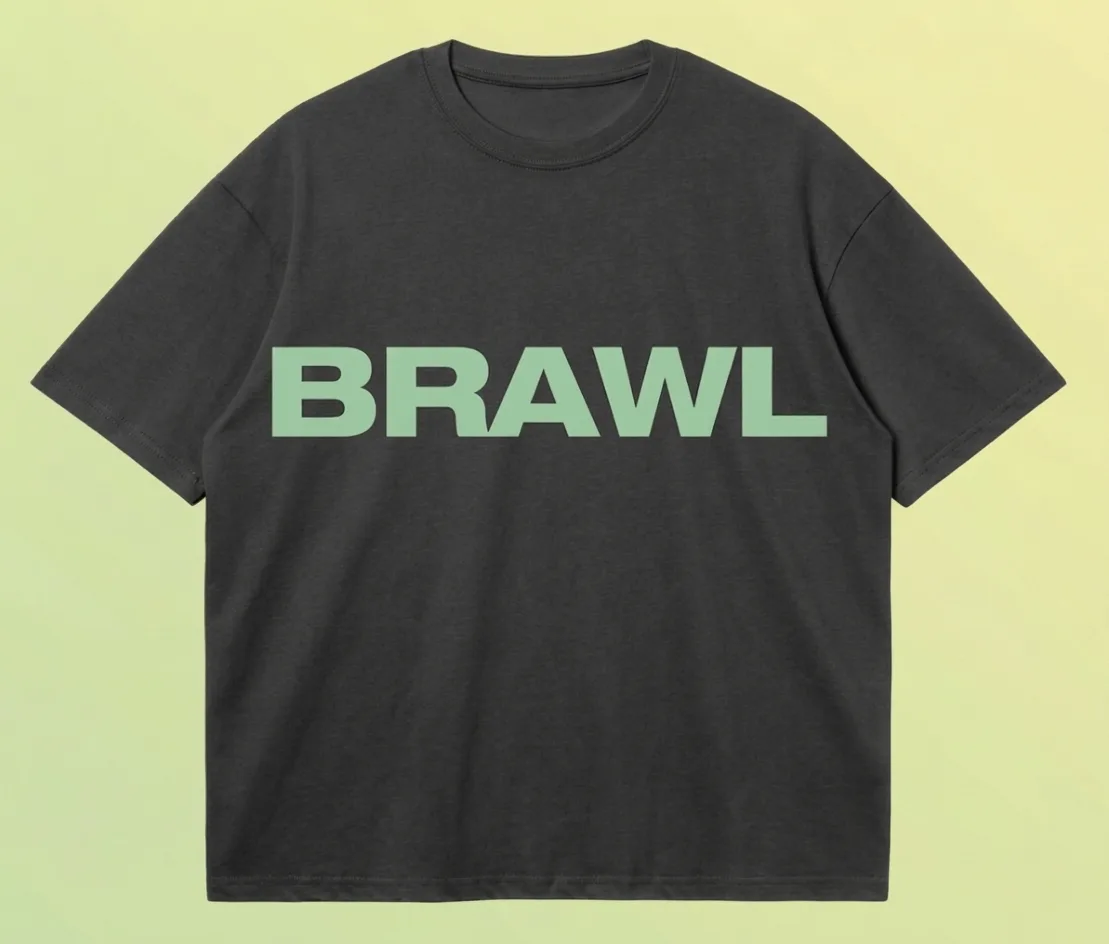 'BRAWL V2' // 240GSM Boxy Tee — front