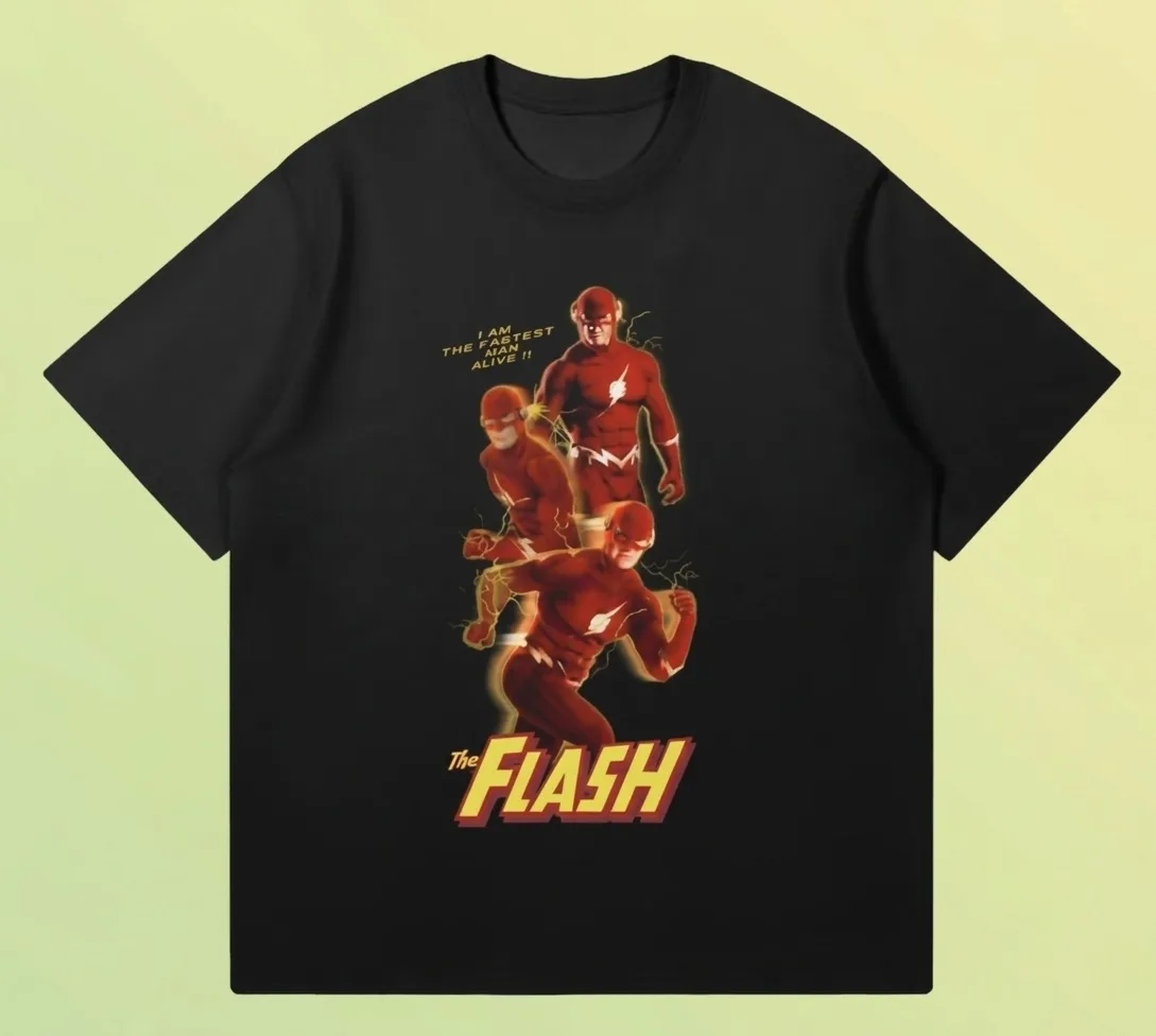 'THE FLASH' // 220GSM Regular Fit Crew Neck — front